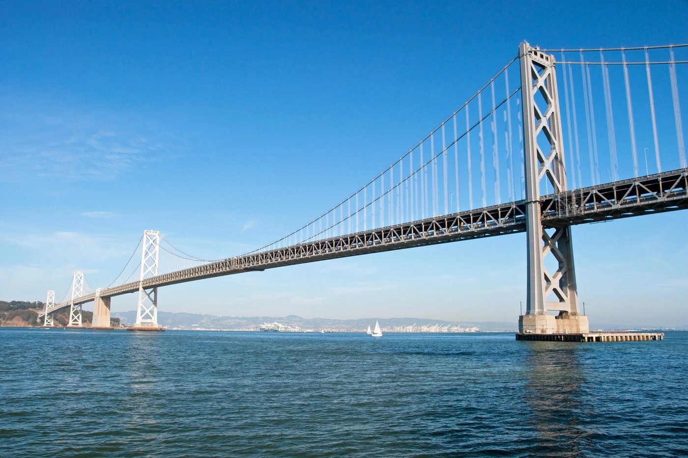 San Francisco Bay Bridge spanning the bay on a clear day