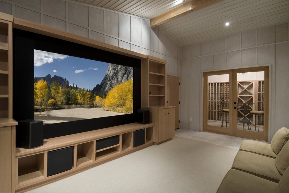 Elegant media room setup