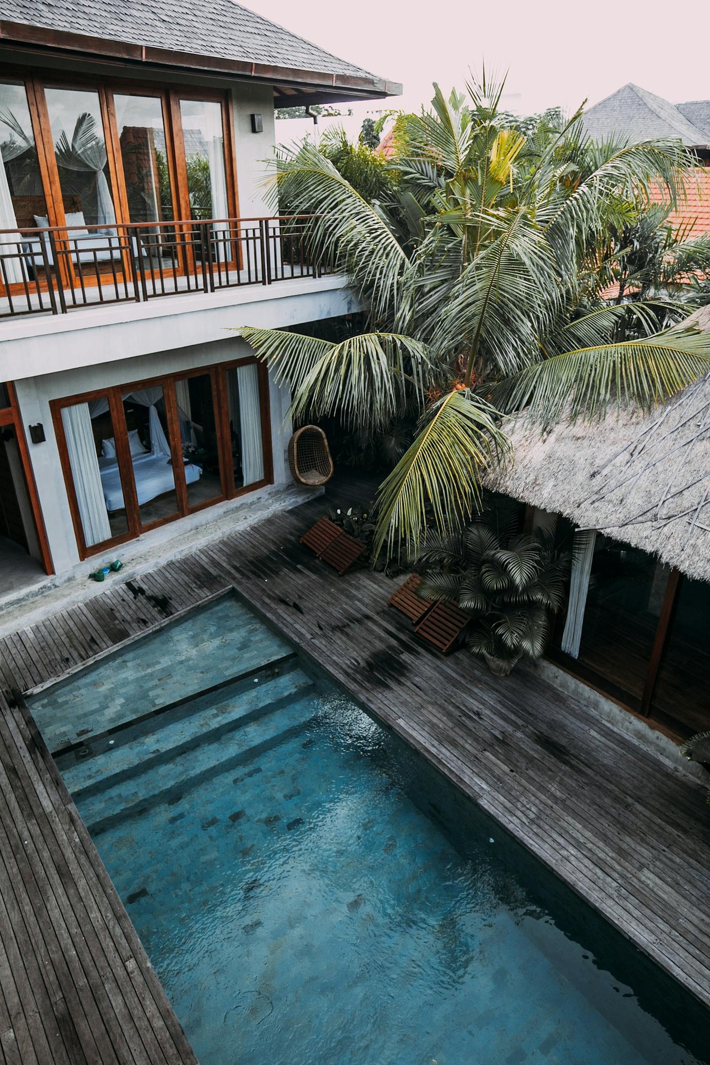 Tropical villa with swimming pool entertainment area